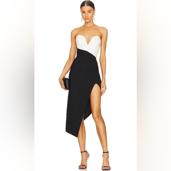 Amanda Uprichard Dresses & Skirts - Amanda Uprichard Black & White Soiree Strapless Dress